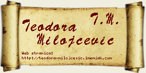 Teodora Milojčević vizit kartica